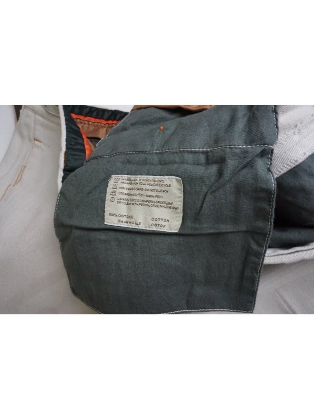 PT01 Trentasei Cotton Beige Twill Button Fly Pants Sz 50 EU BRAND NEW - Picture 8 of 8